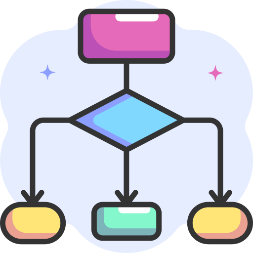 diagrama de flujo icono gratis