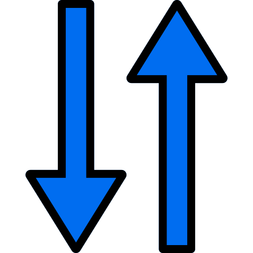 al revés icono gratis