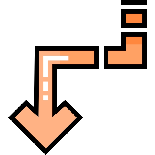 Curved arrow free icon
