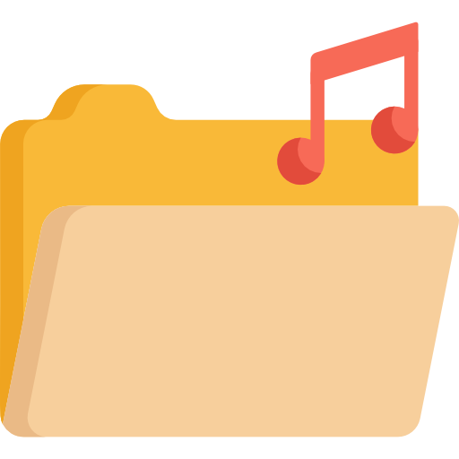 carpeta de música icono gratis