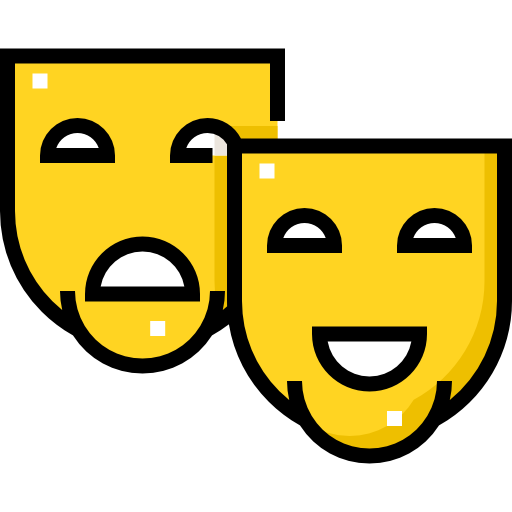 Theater masks Detailed Straight Lineal color icon