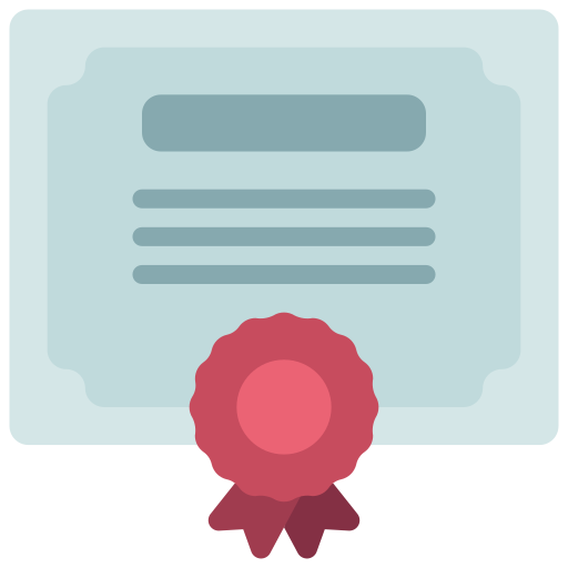 Certificate free icon