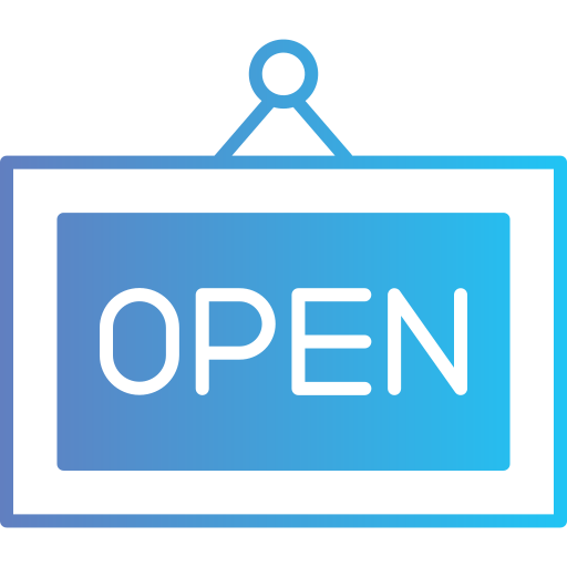 Open sign free icon Open sign free icon
