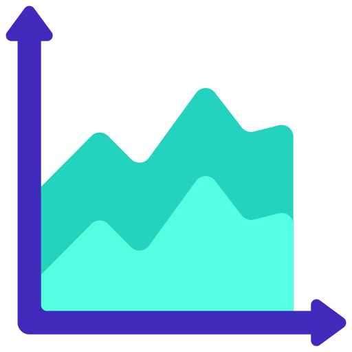 gráfico de área icono gratis