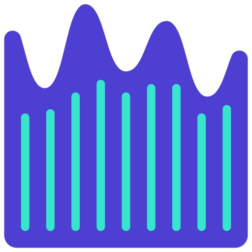 gráfico de ondas icono gratis