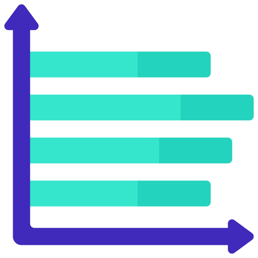 Bar chart Juicy Fish Flat icon