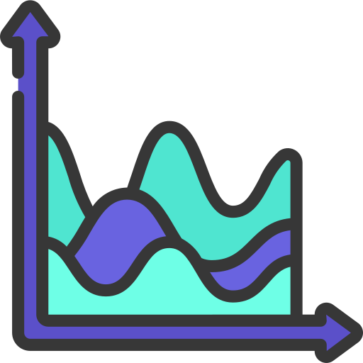 gráfico de ondas icono gratis