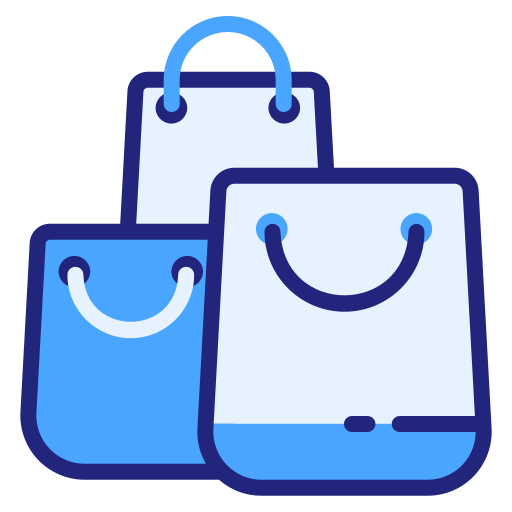 Shopping bag Generic Blue icon