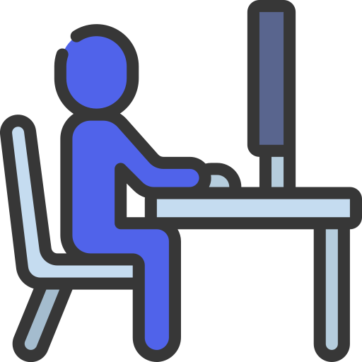 Working at home - Free computer icons