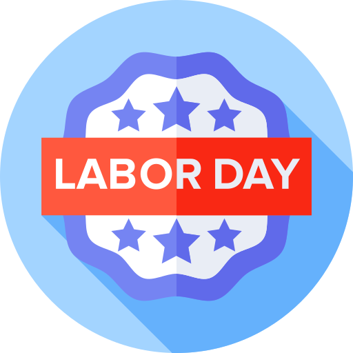 Labor day Flat Circular Flat icon