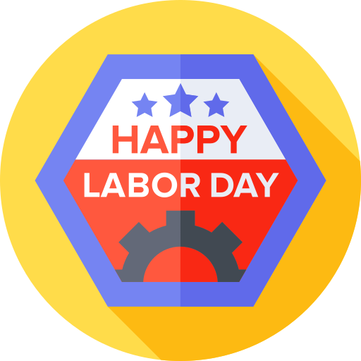 Labor day Flat Circular Flat icon