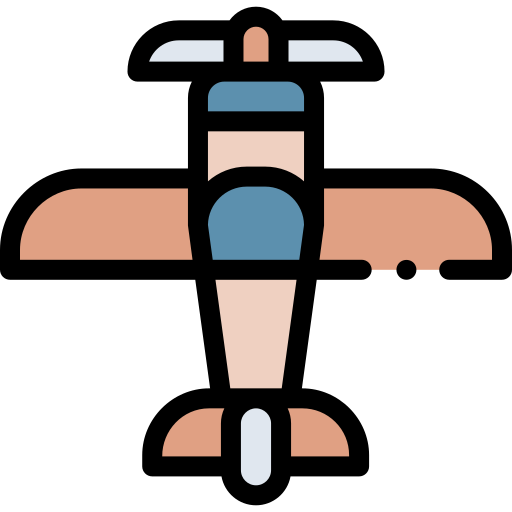 Plane Detailed Rounded Lineal color icon