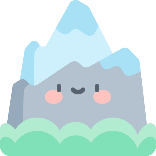 Mountain Kawaii Flat icon