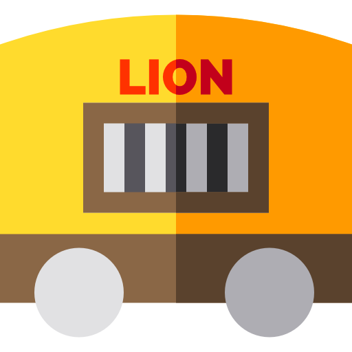 carro del león icono gratis