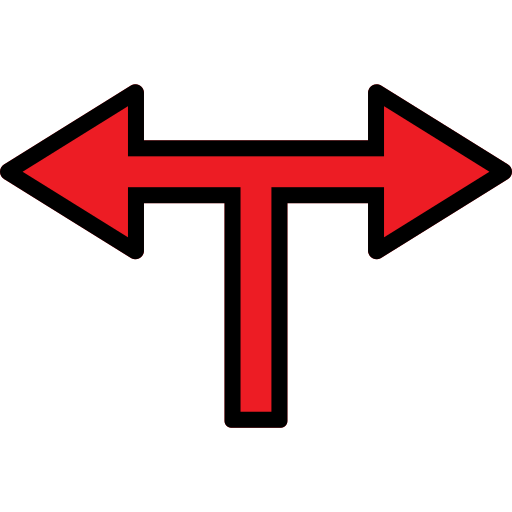 T junction Generic Outline Color icon