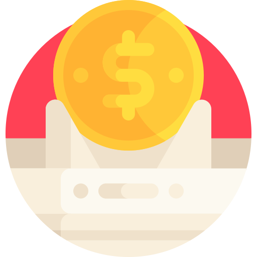 deposito de monedas icono gratis