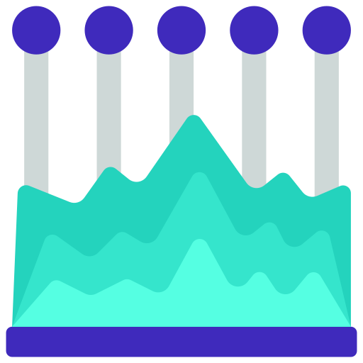 gráfico de ondas icono gratis