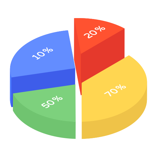 Pie chart Generic Isometric icon