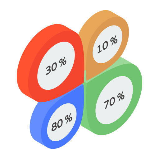 gráfico de porcentaje icono gratis