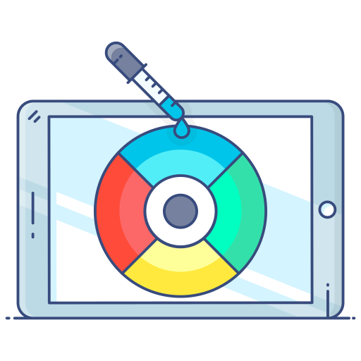 rueda de color icono gratis