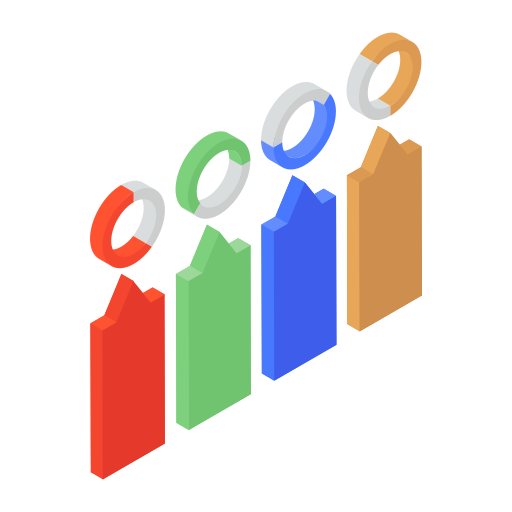 Progress chart Generic Isometric icon