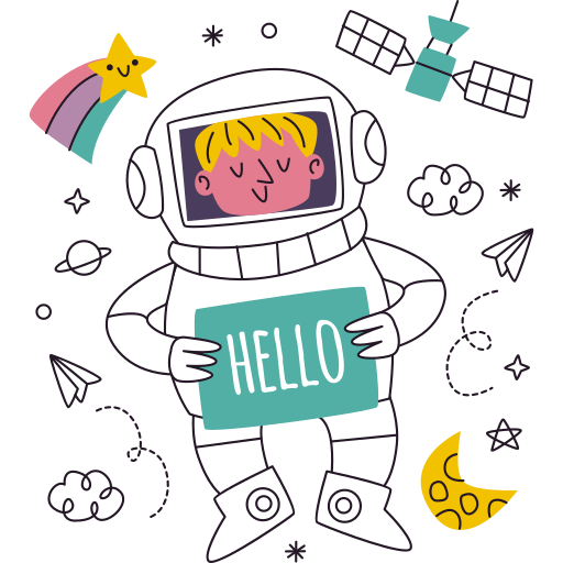 astronauta gratis sticker