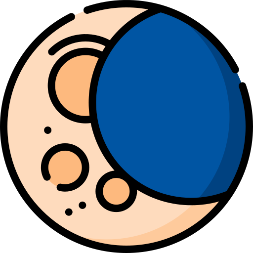 lune décroissante Icône gratuit