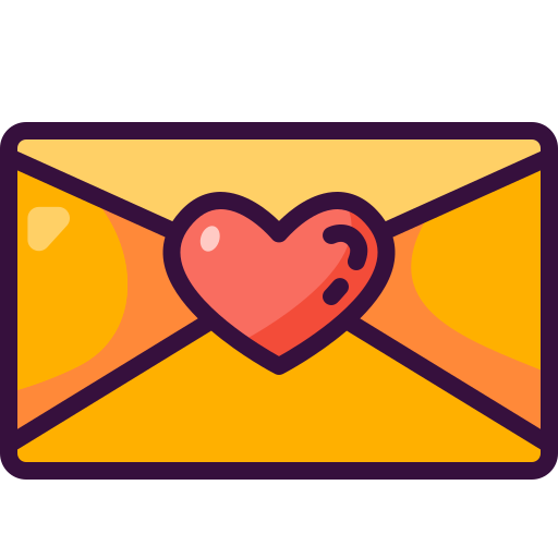 carta de amor icono gratis