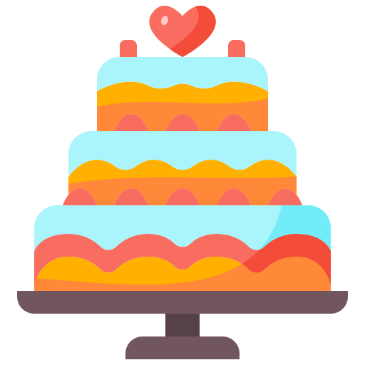 pastel de bodas icono gratis