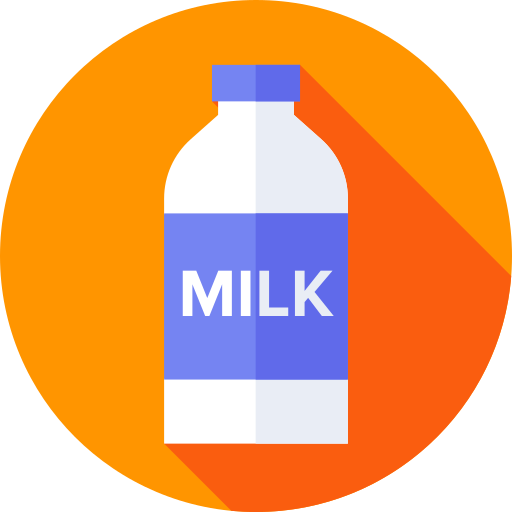 Milk Flat Circular Flat icon