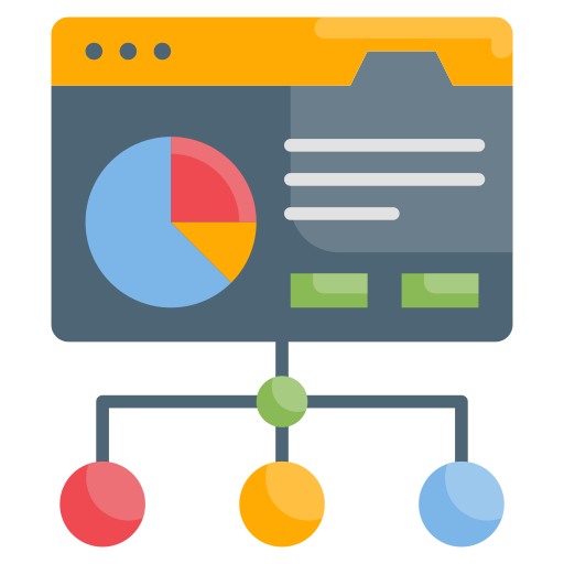 analítica de datos icono gratis