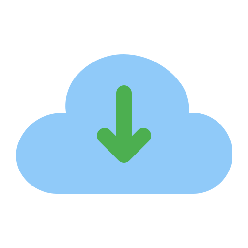 descarga en la nube icono gratis