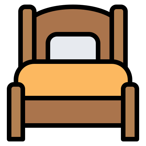 Single bed Generic Outline Color icon