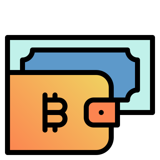 billetera bitcoin icono gratis