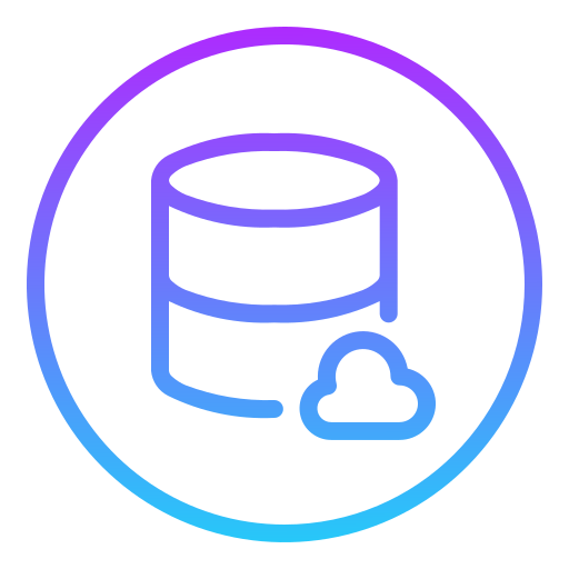 base de datos en la nube icono gratis