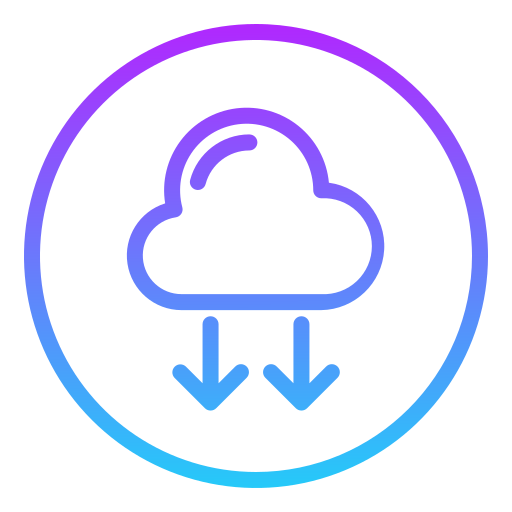 descarga en la nube icono gratis