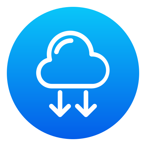 descarga en la nube icono gratis