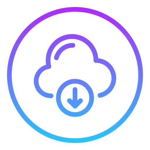 descarga en la nube icono gratis