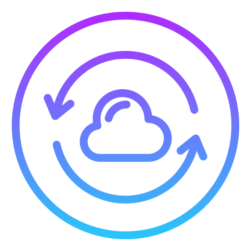 sincronización en la nube icono gratis