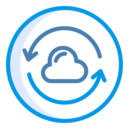 sincronización en la nube icono gratis