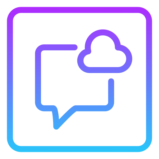 mensajería en la nube icono gratis