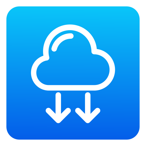 descarga en la nube icono gratis