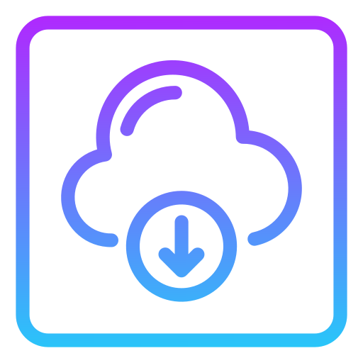 descarga en la nube icono gratis