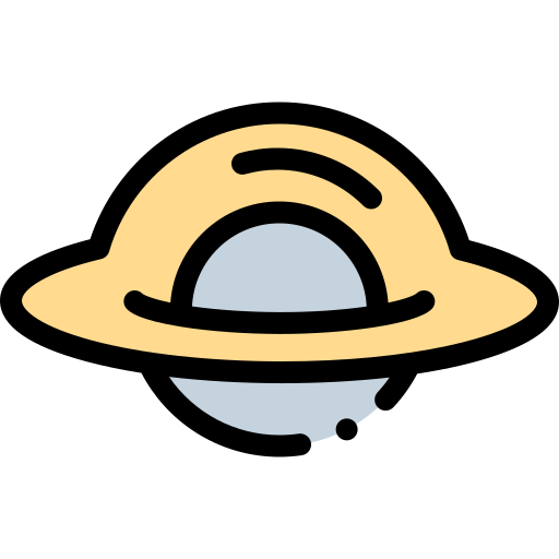 Black hole Detailed Rounded Lineal color icon