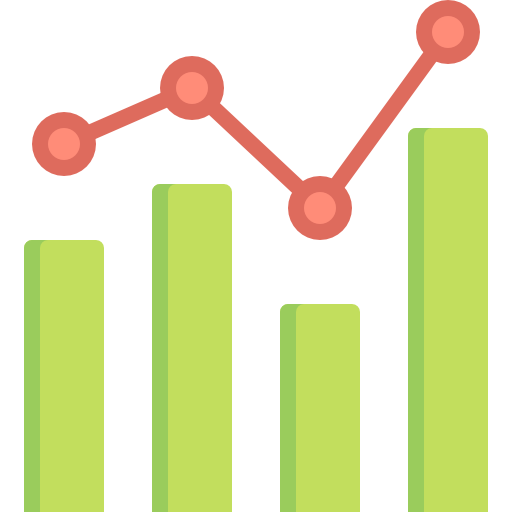 gráfico de línea icono gratis