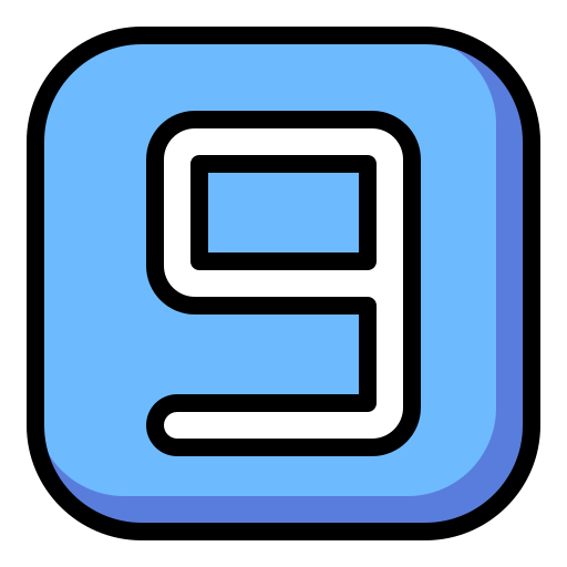 Number 9 free icon Number 9 free icon