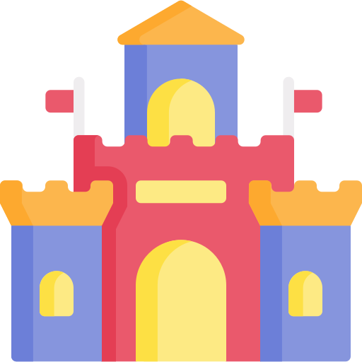 castillo inflable icono gratis