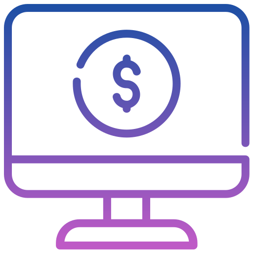 pago en línea icono gratis