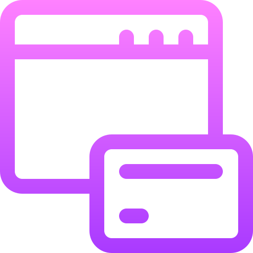 pago en línea icono gratis