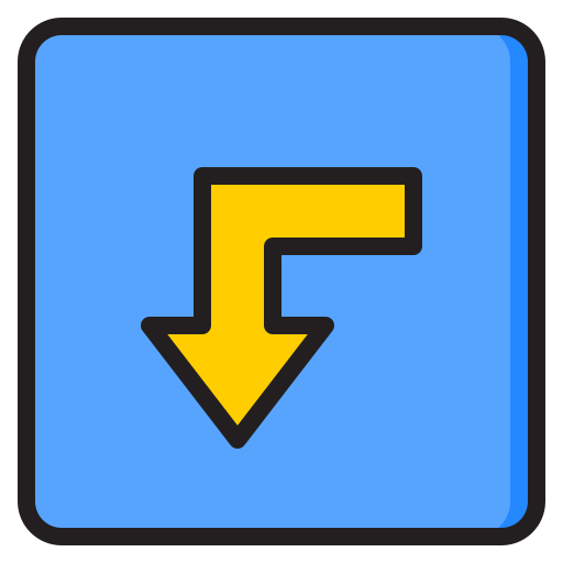 Turn left free icon Turn left free icon